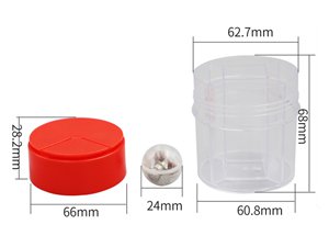 Круглый контейнер с IML-этикеткой с 4 отделениями, CX004B