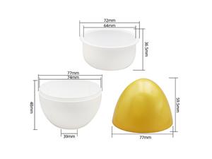 Пластиковый контейнер в форме яйца с внутренней чашей с IML этикеткой, CX126