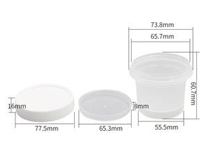 Стаканчики с крышкой с IML этикеткой 100 мл, CX074A