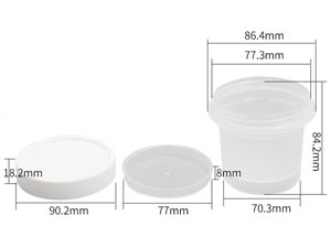 Стаканчики с крышкой с IML этикеткой 300 мл, CX074C