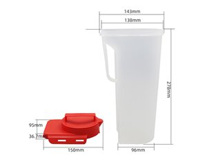 Стаканчик для напитков с крышкой с IML этикеткой 2000 мл, CX084