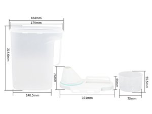 Шейкеры и бутылки для воды с IML этикеткой 2200 мл, CX108A