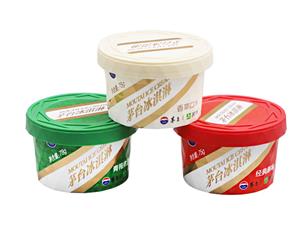 Пластиковая чашечка для мороженого с крышкой и ложкой с IML этикеткой 100 мл, CX132