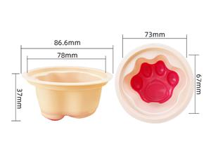 Чашка в форме кошачьей лапки с IML этикеткой 100 мл, CX136