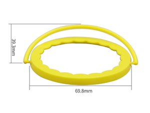 Пластиковая круглая крышка с IML этикеткой с ручкой Ø69,8 мм, CX022