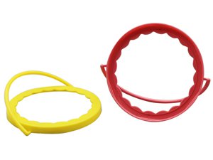 Пластиковая круглая крышка с IML этикеткой с ручкой Ø69,8 мм, CX022