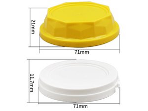 Пластиковая круглая крышка с IML этикеткой с ручкой Ø71 мм, CX013